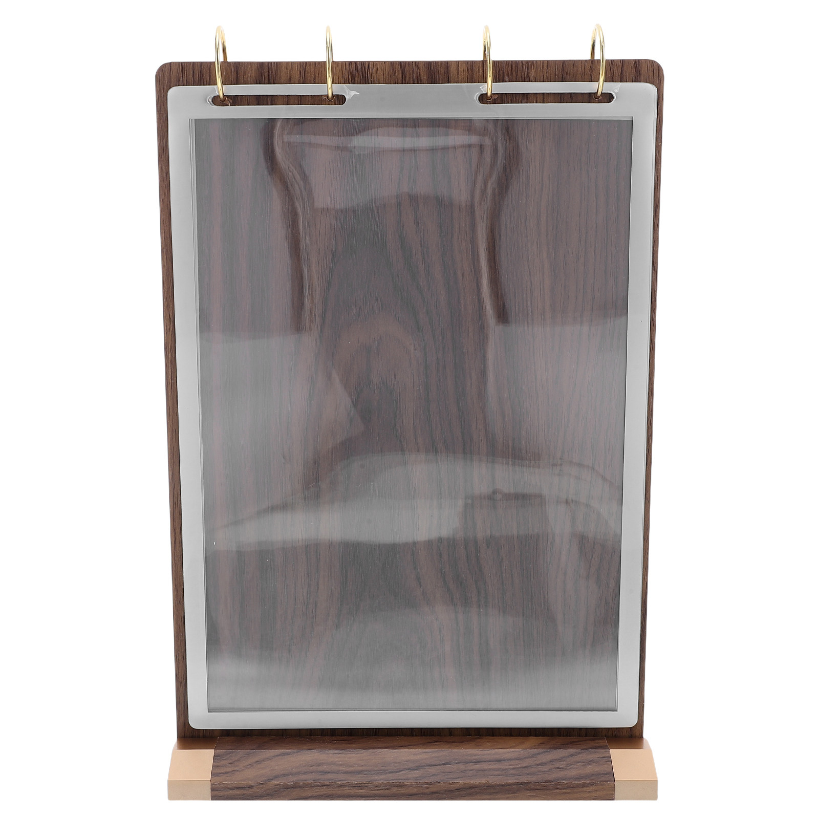 Display Stand Wood - 6페이지 A4 월넛 우드 메뉴 홀더