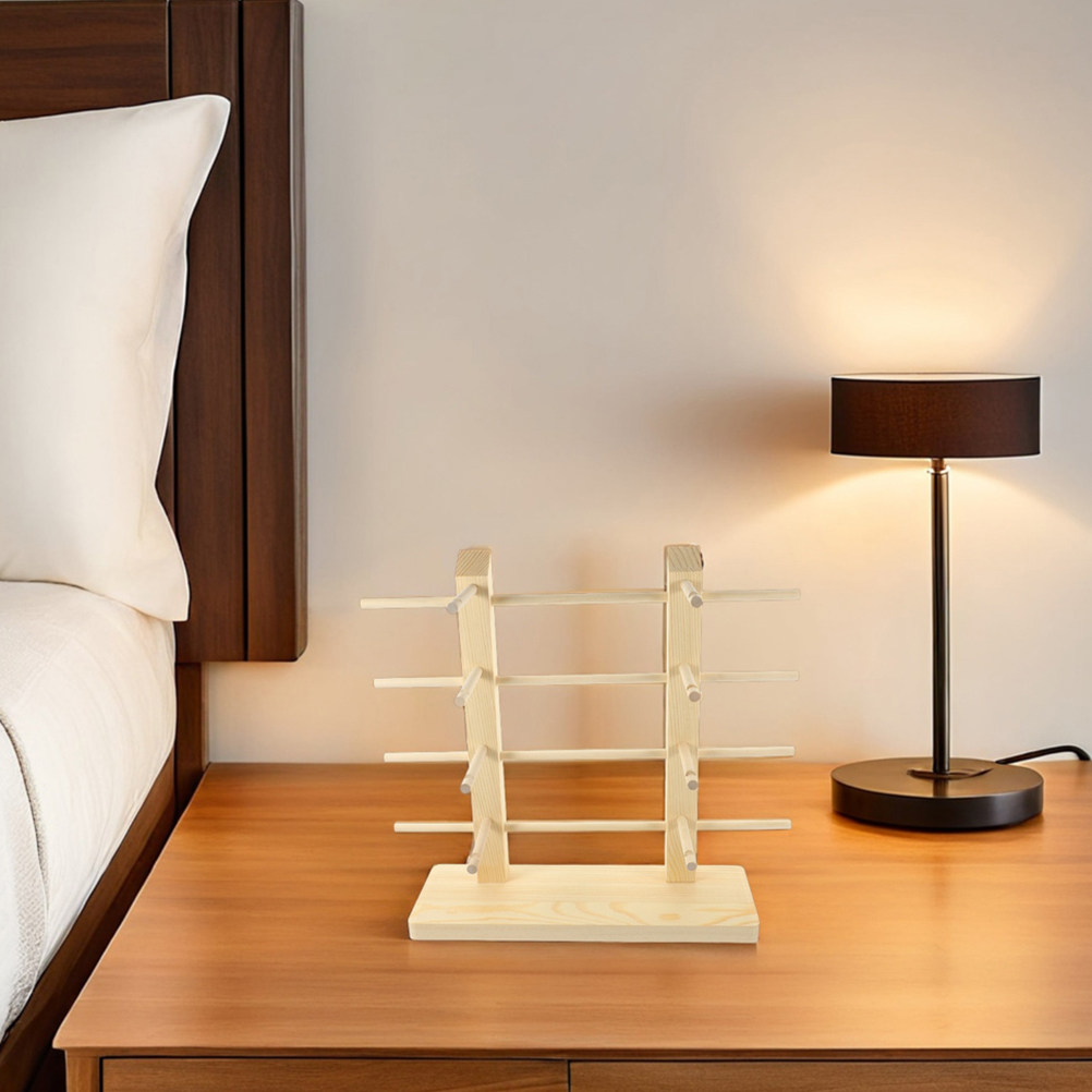 Display Stand Wood - 2개 세트 나무 선글라스 진열대, 천연