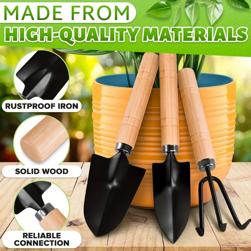 Soil Scoop Tool - 3PC/1Set 미니 원예 도구 세트 손잡이가