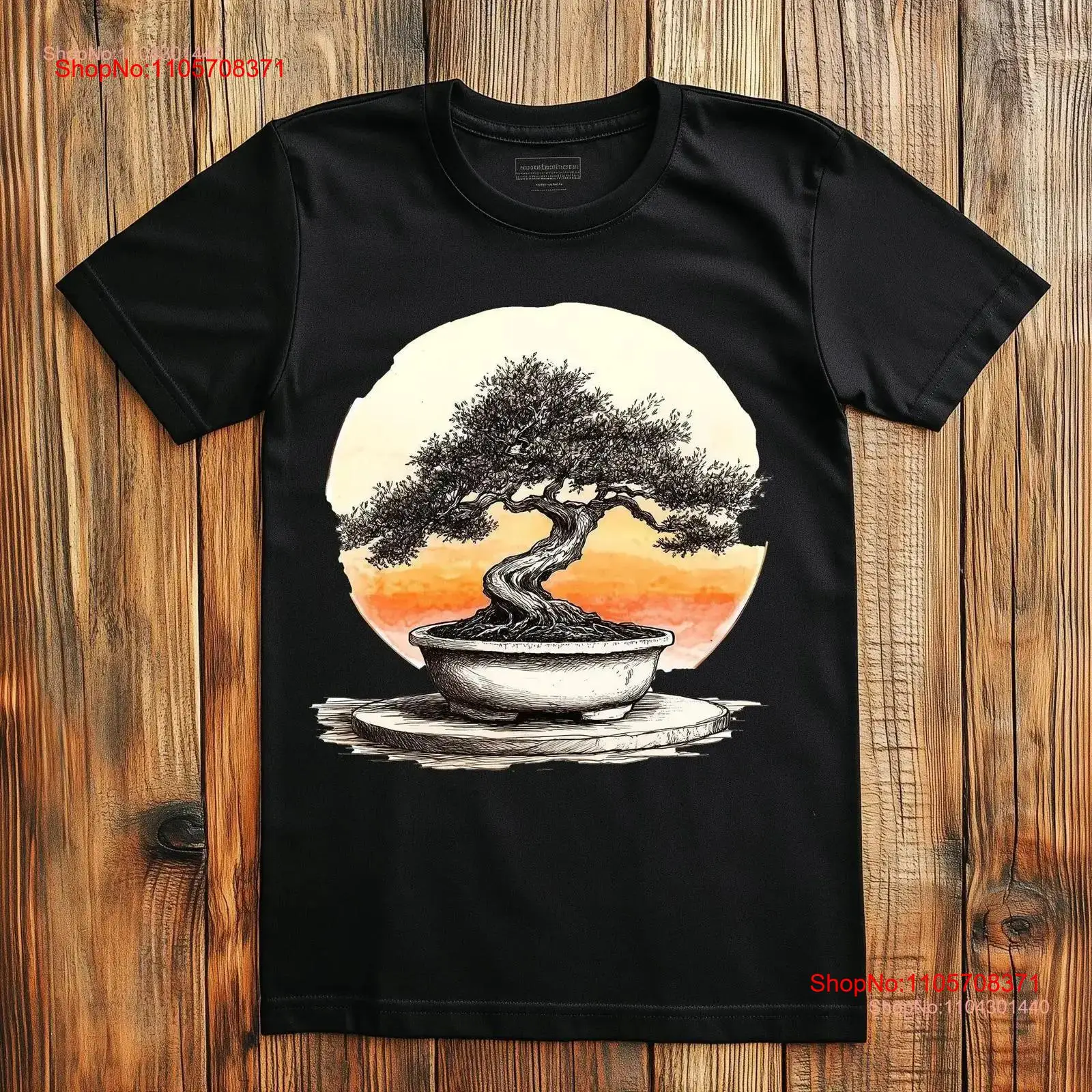 Bonsai Garden Art - 일본 분재 나무 티셔츠 젠 가든