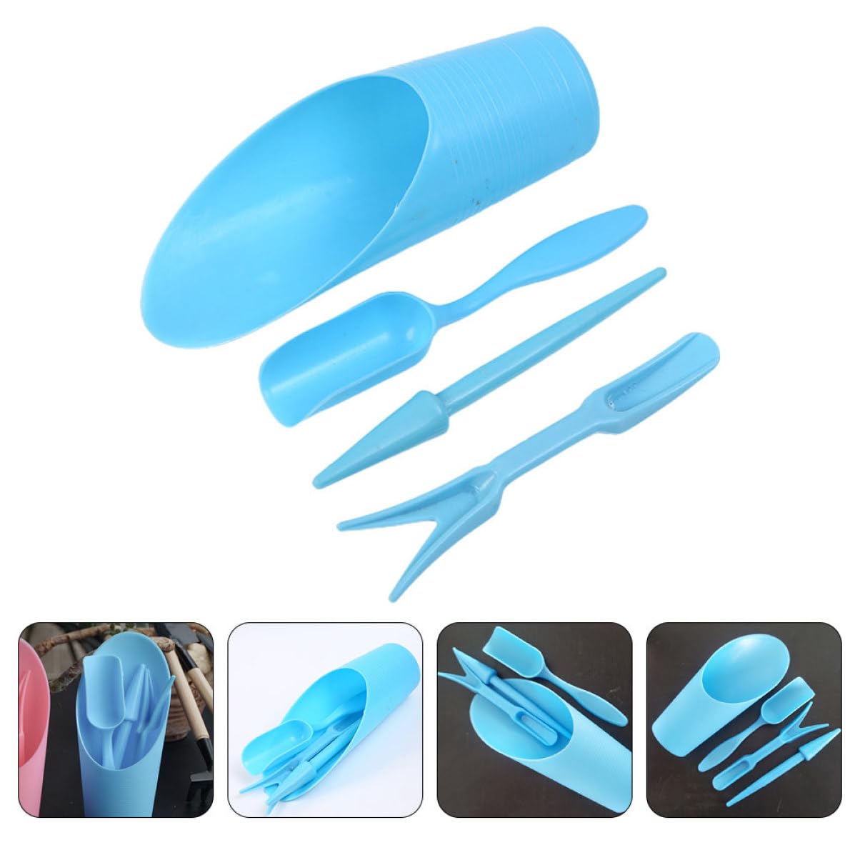 4 개/대, 플라스틱 내구성 양동이 삽 화분 재배 실린 - Soil Scoop Tool 리뷰 및 가격