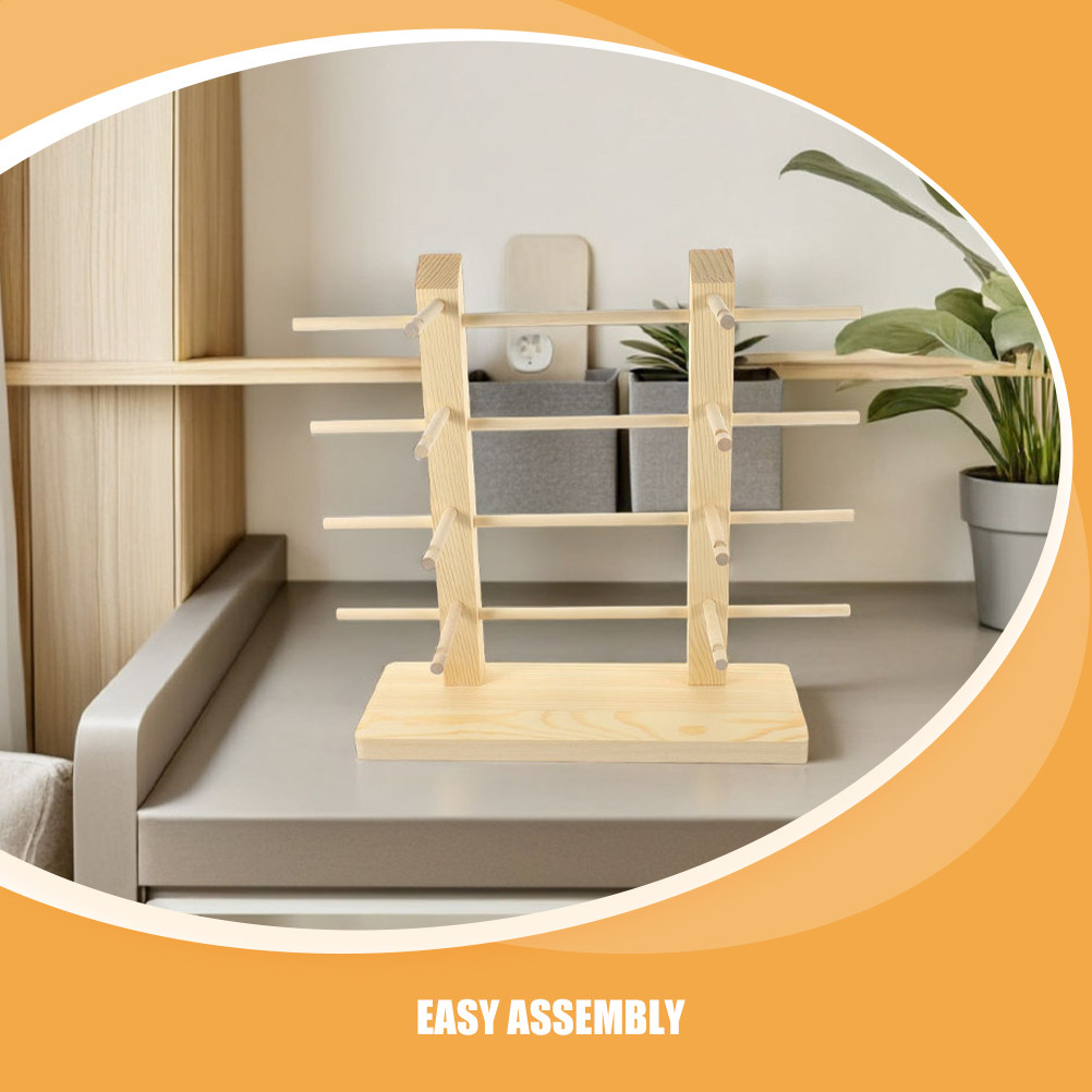 2개 세트 나무 선글라스 진열대, 천연 나뭇결 마감 안 - Display Stand Wood 리뷰 및 가격