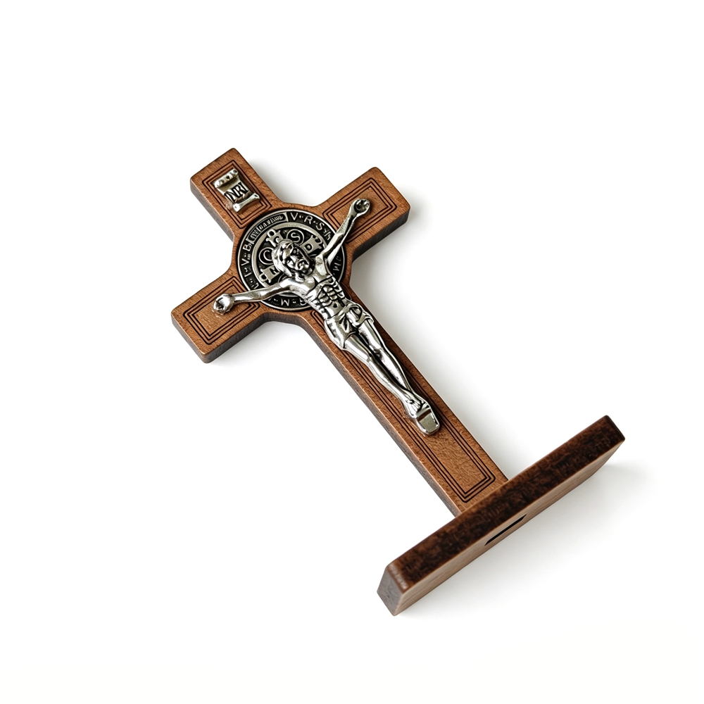 성 베네딕토 스탠딩 십자가 나무 십자가 받침대 포함 예 - Display Stand Wood 리뷰 및 가격