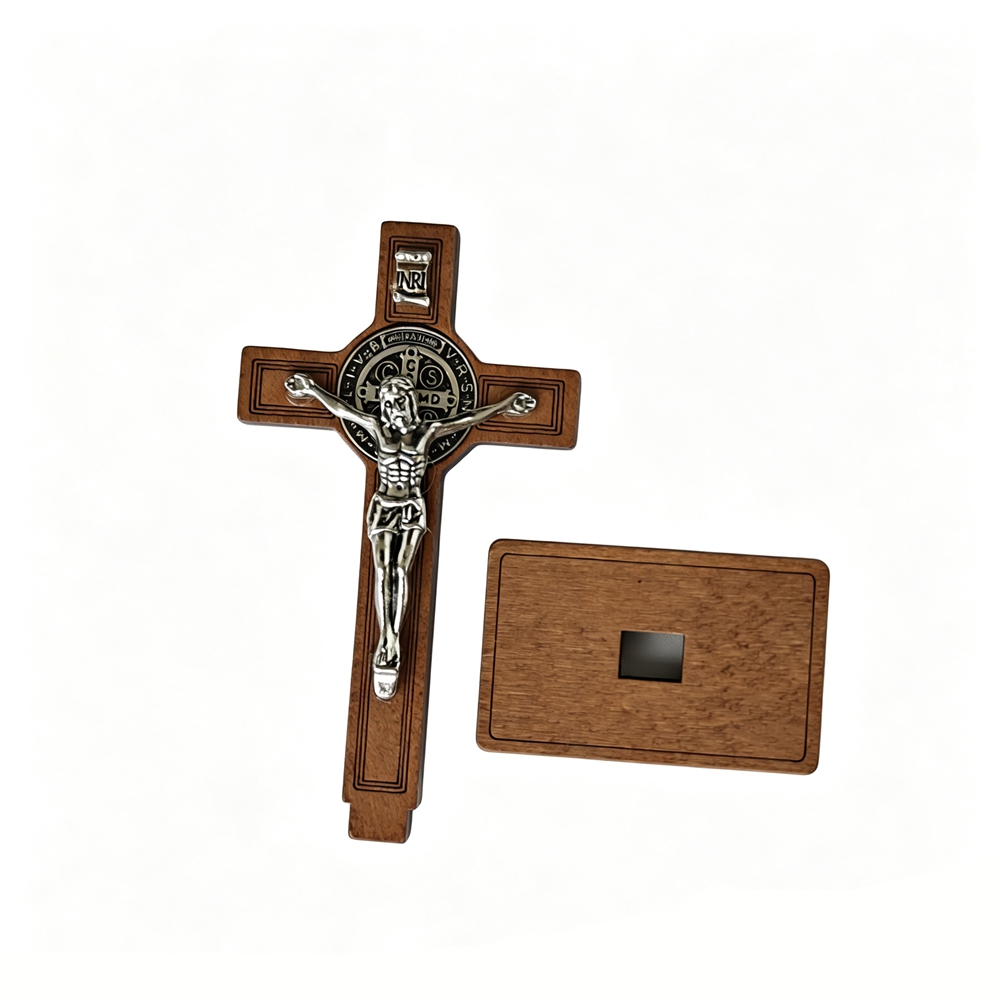 성 베네딕토 스탠딩 십자가 나무 십자가 받침대 포함 예 - Display Stand Wood 리뷰 및 가격