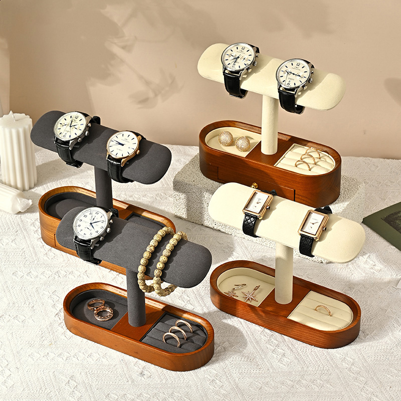 Oirlv 단단한 나무 시계 주최자 선반 T-바 시계  - Display Stand Wood 리뷰 및 가격