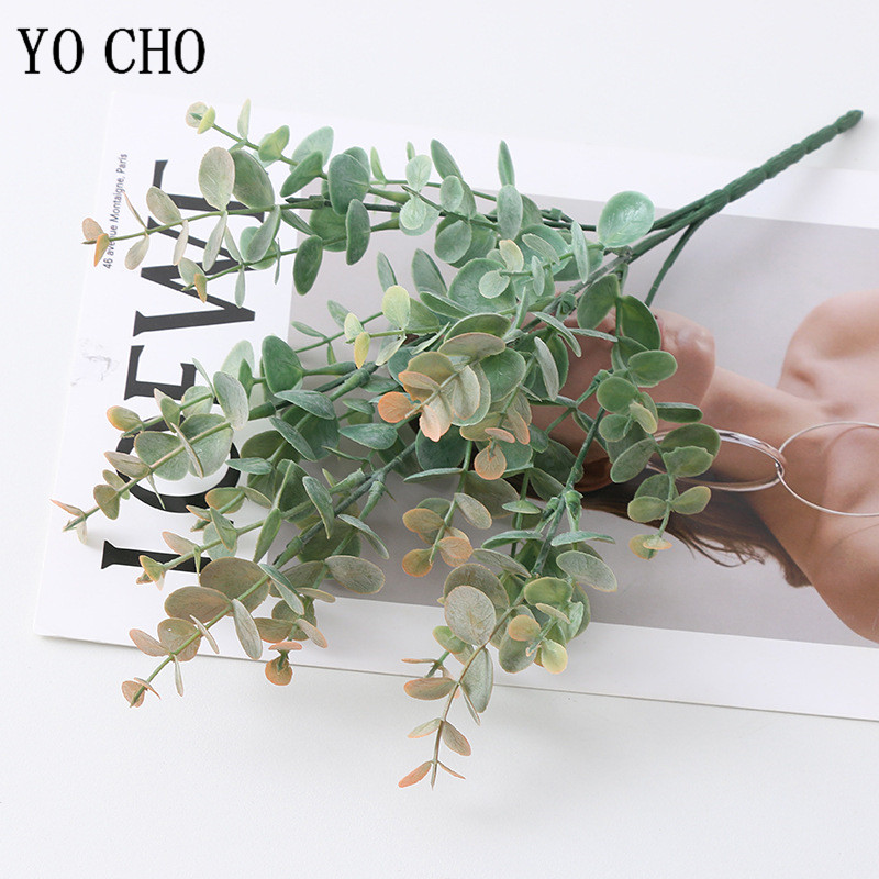 5 포크/뭉치 실크 유칼립투스 잎 지점 인공 식물 DI - Bonsai Garden Art 리뷰 및 가격