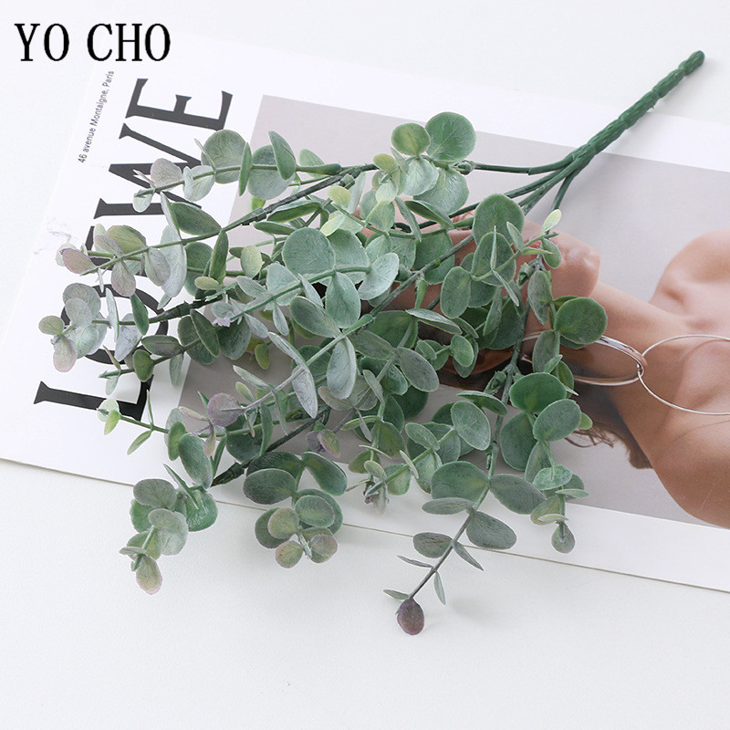 5 포크/뭉치 실크 유칼립투스 잎 지점 인공 식물 DI - Bonsai Garden Art 리뷰 및 가격