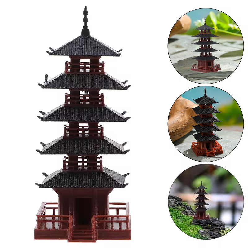 정원 수족관 분재 장식 미니 탑 동상 중국 고대 건물  - Bonsai Garden Pot 리뷰 및 가격
