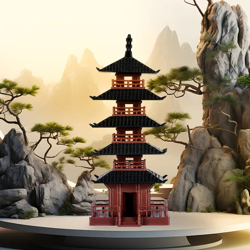 정원 수족관 분재 장식 미니 탑 동상 중국 고대 건물  - Bonsai Garden Pot 리뷰 및 가격