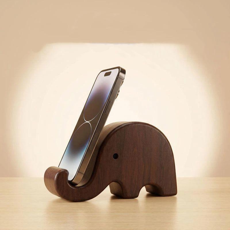 간단한 창조적 인 단단한 나무 검은 호두 나무 전화 스 - Display Stand Wood 리뷰 및 가격