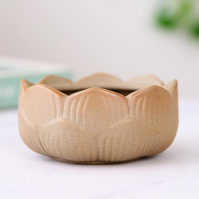 굵은 도자기 연꽃 녹색 식물 화분, 통기성 꽃병 분재  - Bonsai Garden Art 리뷰 및 가격